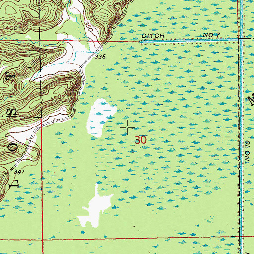 Topographic Map of Main Dike, MO