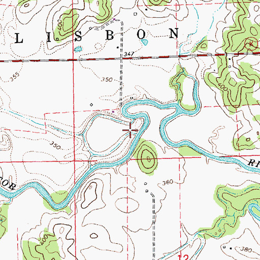 Topographic Map of Ellison Lake, MO