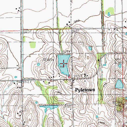 Topographic Map of Pyle Town Lake, MO