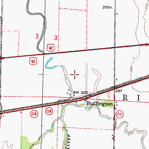 Topographic Map of Longs Pond, MO