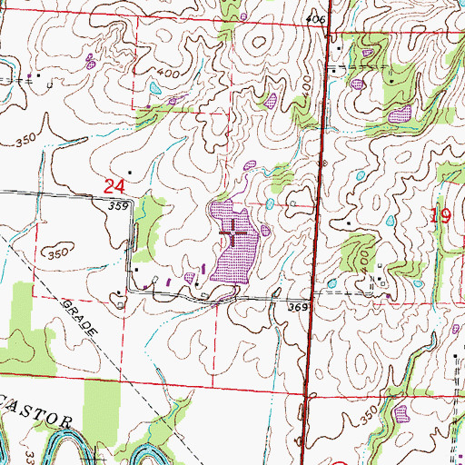 Topographic Map of Joe Hendley Lake, MO