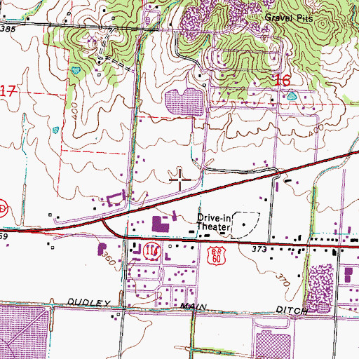 Topographic Map of Bartletts Fishing Lake Dam, MO