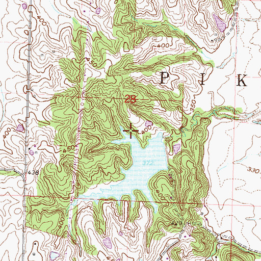 Topographic Map of Andersons Whippoorwill Farm Lake Dam, MO