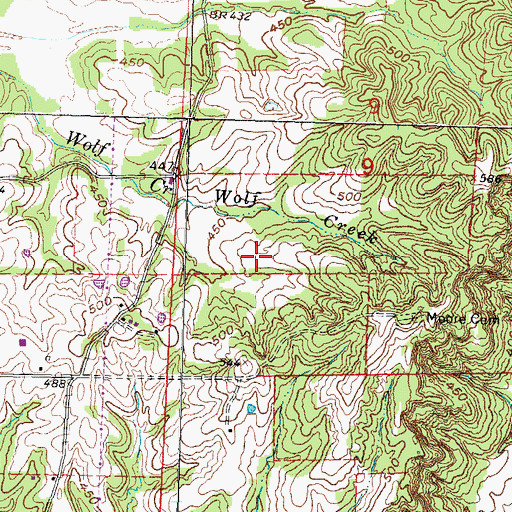 Topographic Map of Rice Lake West Dam, MO