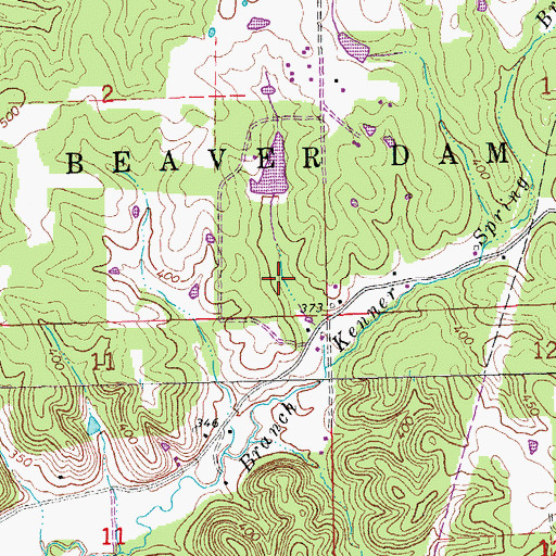 Topographic Map of Rolling Hills Estates Lake Dam, MO