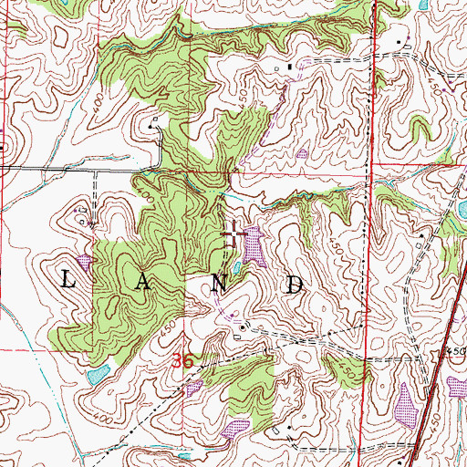 Topographic Map of Mothershead Lake Dam, MO