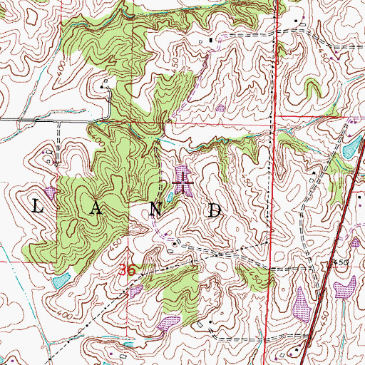Topographic Map of Mothershead Lake, MO