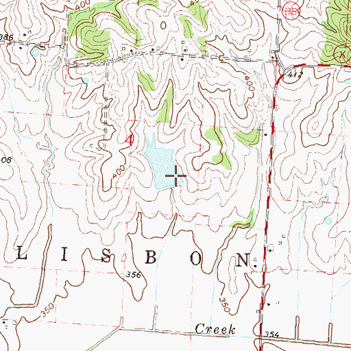 Topographic Map of Johnsons Lake Dam, MO