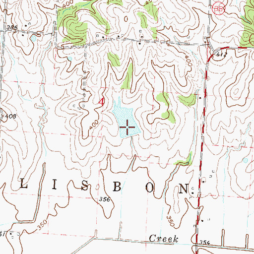 Topographic Map of Johnsons Lake, MO