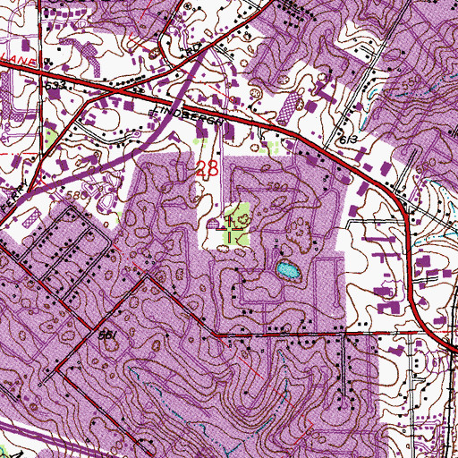 Topographic Map of Bohrer County Park, MO