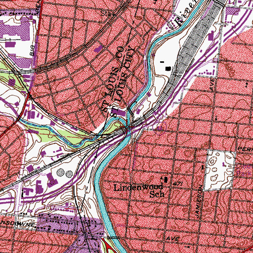 Topographic Map of Deer Creek, MO