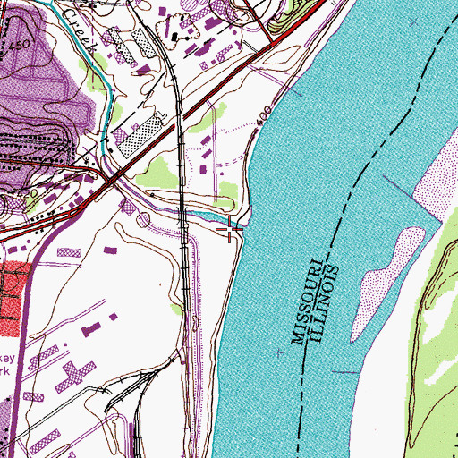 Topographic Map of Maline Creek, MO