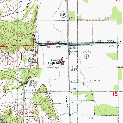 Topographic Map of Central Elementary School, AR