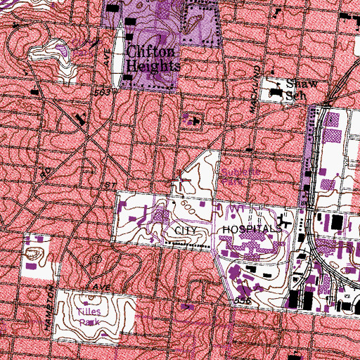 Topographic Map of Sublette Park, MO