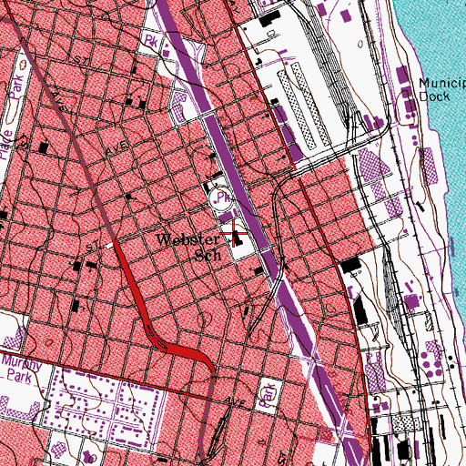 Topographic Map of Webster School, MO