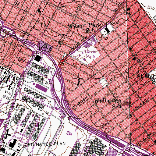 Topographic Map of Saint Adalbert Church, MO