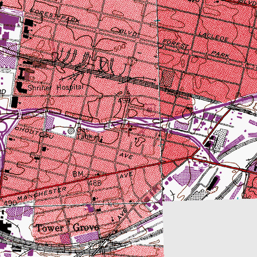 Topographic Map of Wheatley School, MO