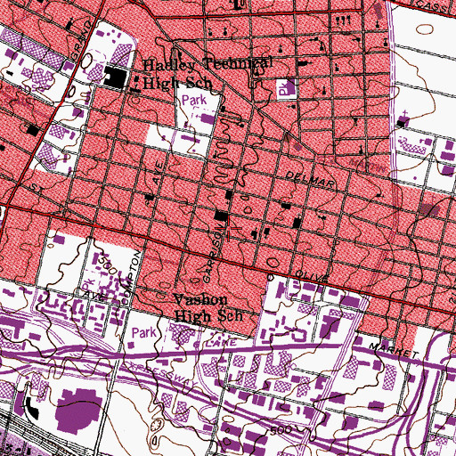 Topographic Map of All Saints Church, MO