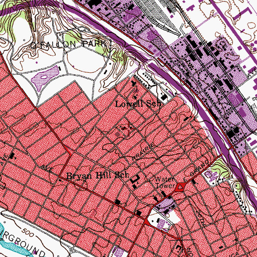 Topographic Map of Our Lady of Perpetual Succor Church, MO