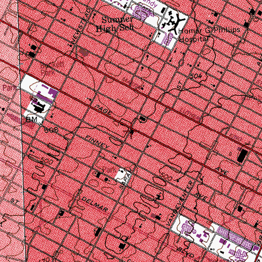 Topographic Map of Saint Ann Church, MO