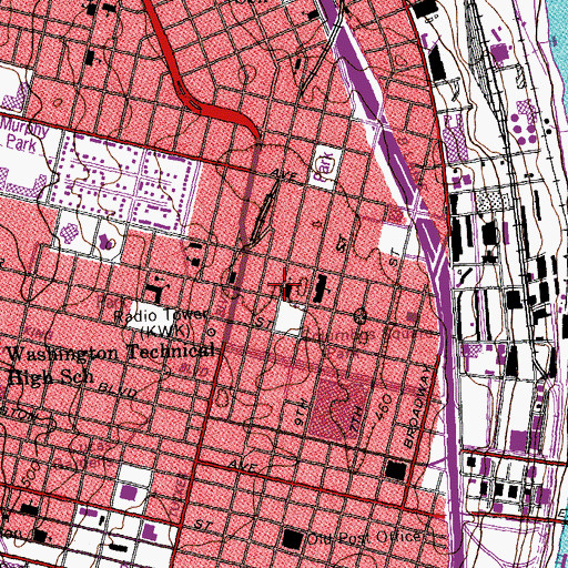 Topographic Map of Saint Joseph Church, MO