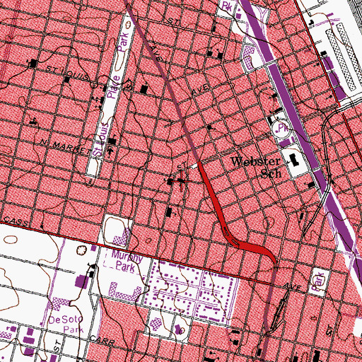 Topographic Map of Saint Liborius Church, MO