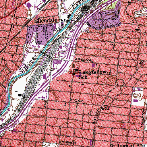 Topographic Map of Epiphany of Our Lord Church, MO
