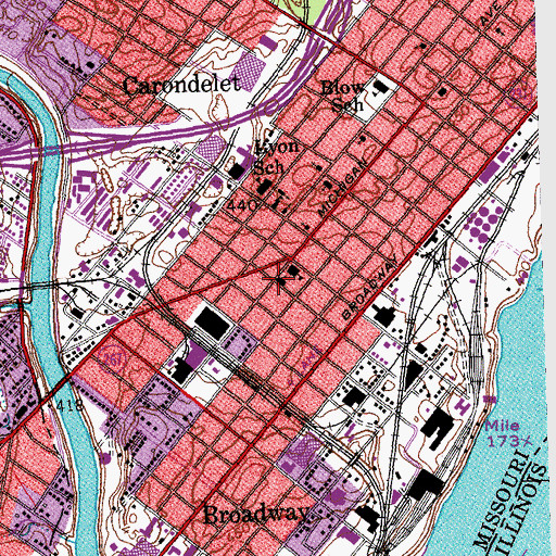 Topographic Map of Saint Boniface Church, MO