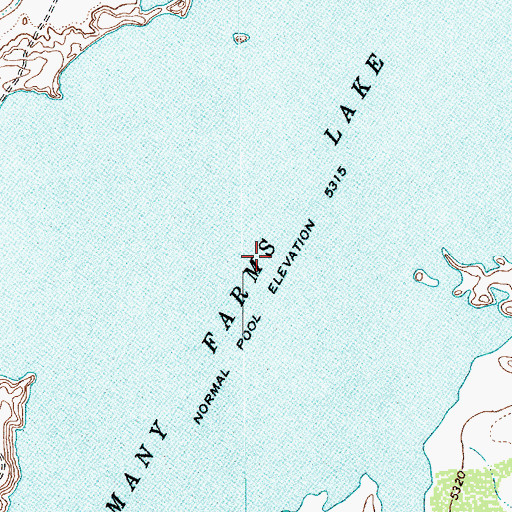 Topographic Map of Many Farms Lake, AZ