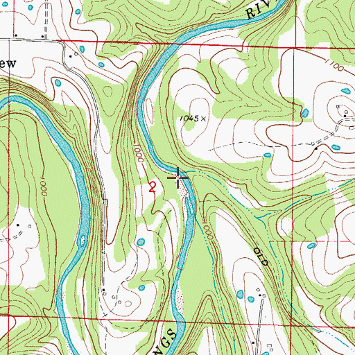 Topographic Map of Clabber Creek, AR