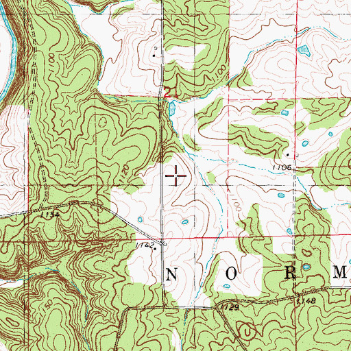 Topographic Map of Knob View School, MO