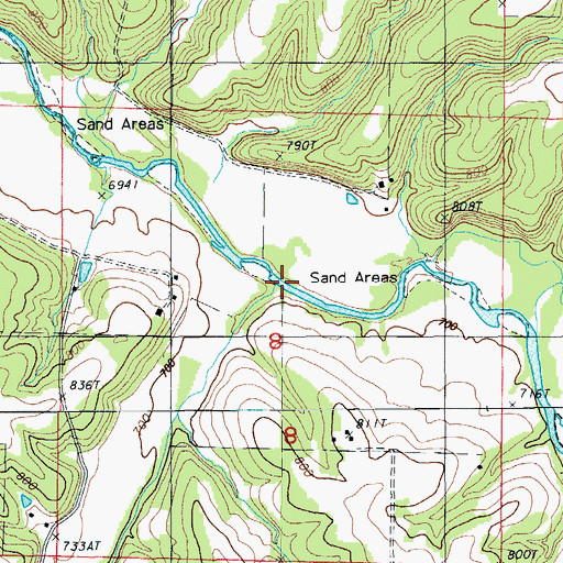 Topographic Map of Rabbithead Creek, MO