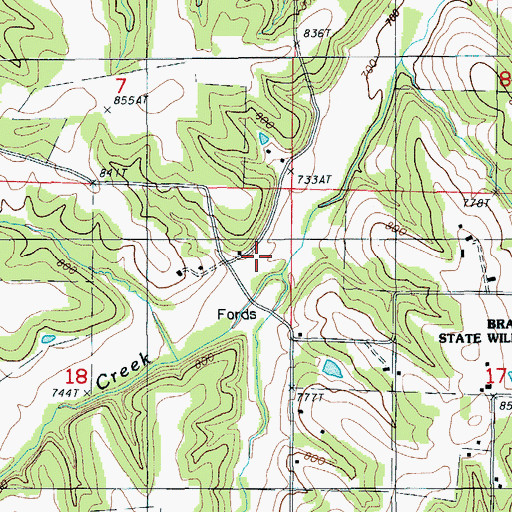 Topographic Map of Rabbithead School (historical), MO