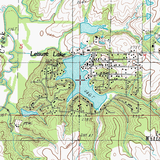 Topographic Map of Leisure Lake, MO