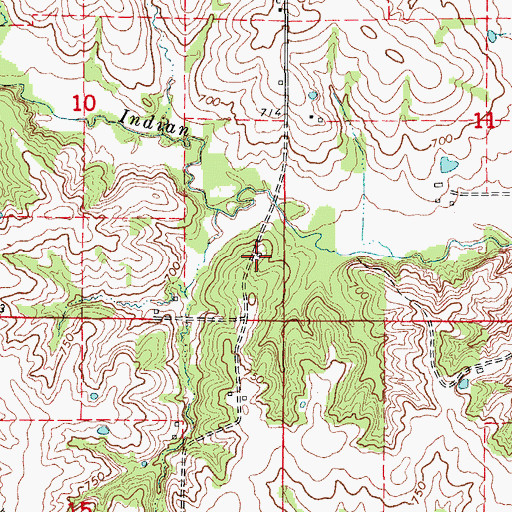 Topographic Map of South Liberty School (historical), MO