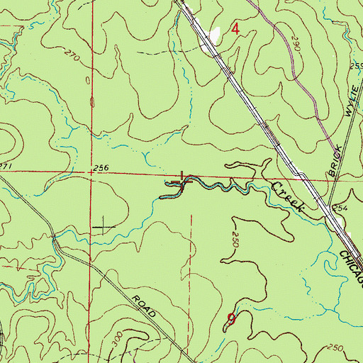 Topographic Map of Clark Creek, AR