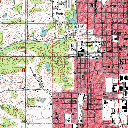 Topographic Map of Township of Benton, MO
