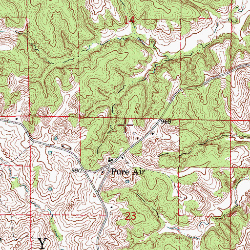 Topographic Map of Township of Liberty, MO