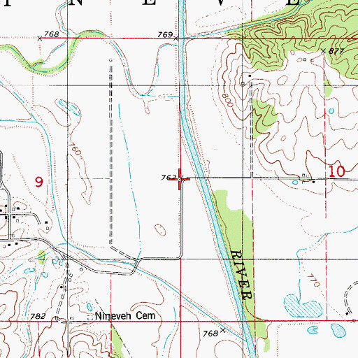 Topographic Map of Township of Nineveh, MO