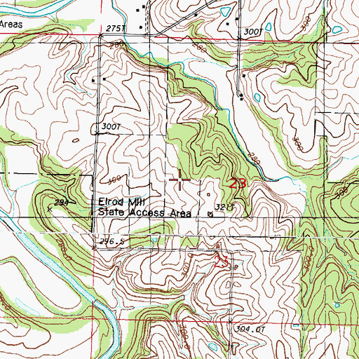 Topographic Map of Township of Empire, MO
