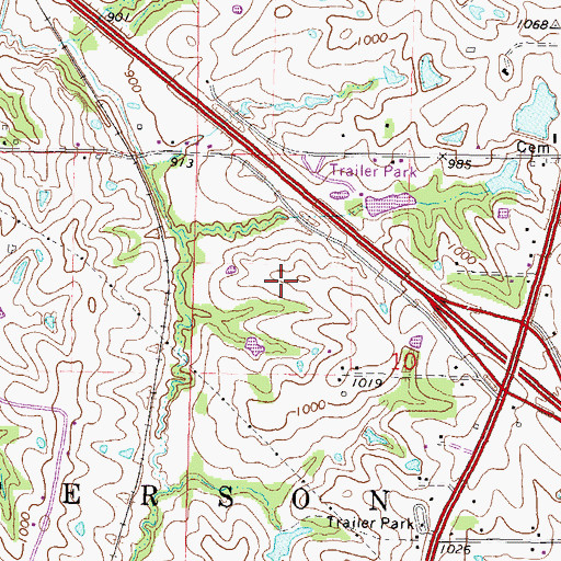 Topographic Map of Township of Jefferson, MO