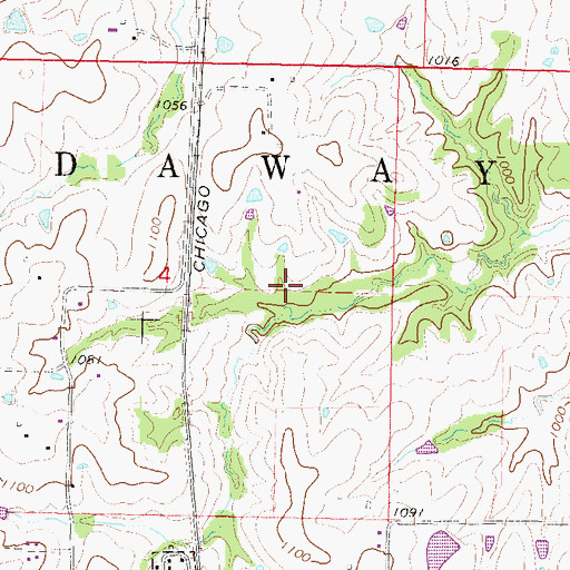 Topographic Map of Township of Nodaway, MO