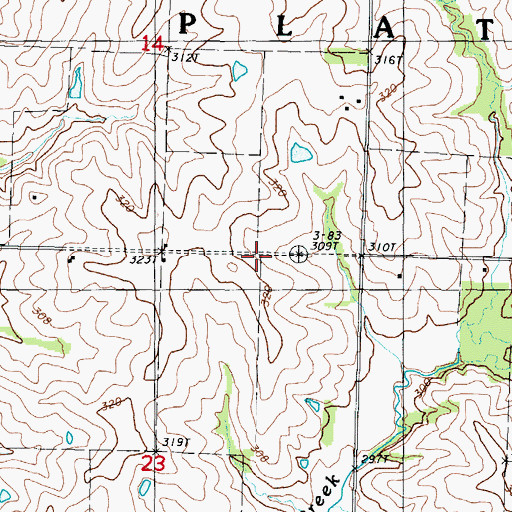 Topographic Map of Township of Platte, MO