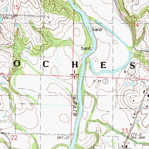 Topographic Map of Township of Rochester, MO
