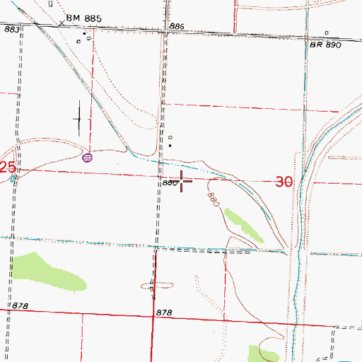 Topographic Map of Township of Benton, MO