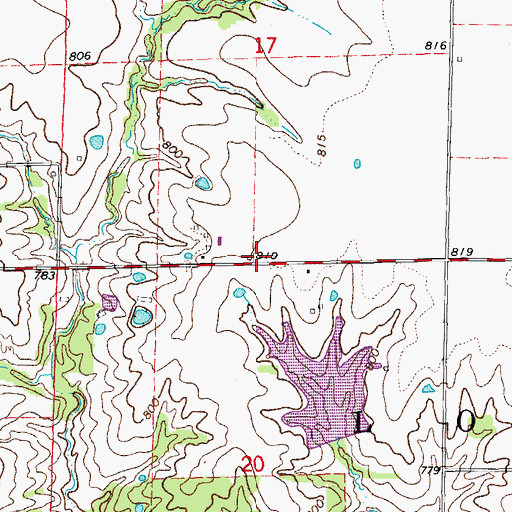 Topographic Map of Township of Loutre, MO