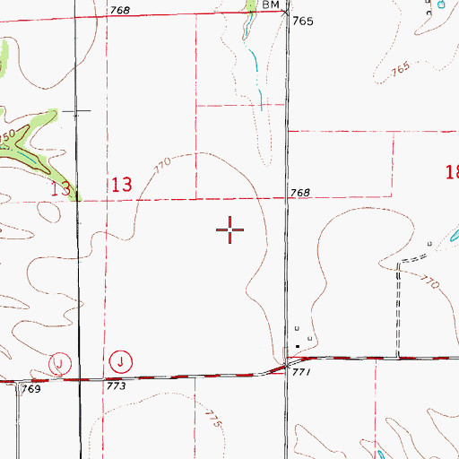 Topographic Map of Township of Prairie, MO