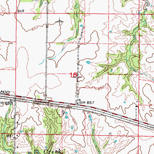 Topographic Map of Township of Wilson, MO