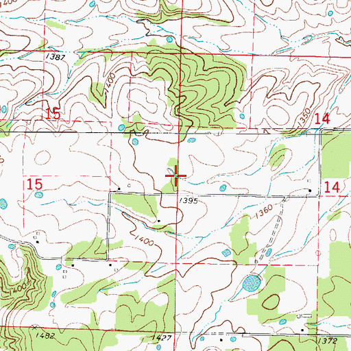 Topographic Map of Township of Crane Creek, MO