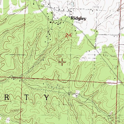 Topographic Map of Township of Liberty, MO